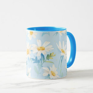 Mug Aquarelle Pastel Daisies