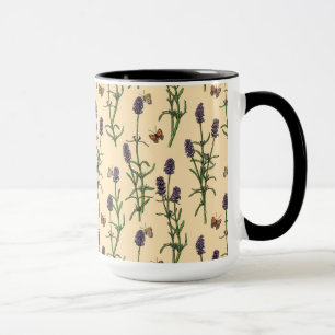 Mug Aquarelle peinte à la main et motif d'encre avec l