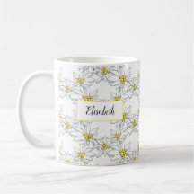 Aquarelle personnalisée Edelweiss illustrée à la m