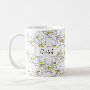 Mug Aquarelle personnalisée Edelweiss illustrée à la m