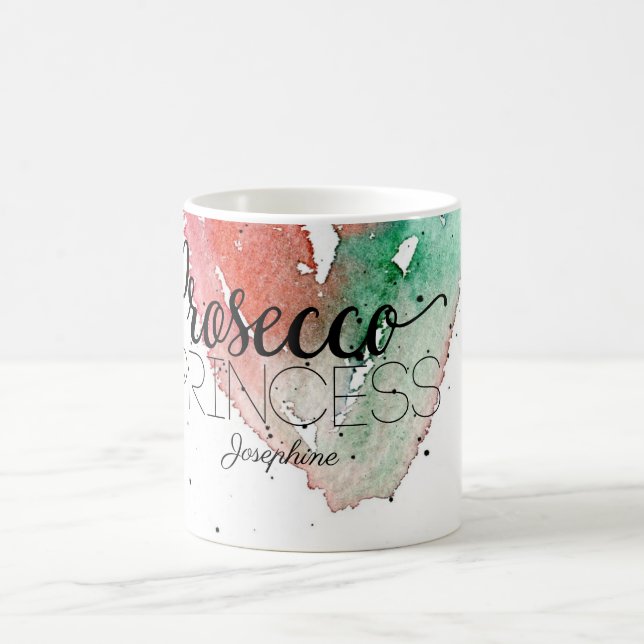 Mug Aquarelle personnalisée 'Prosecco Princess' (Centre)