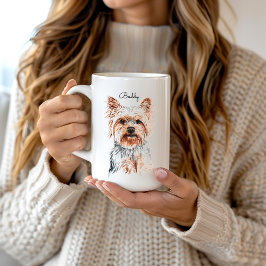 Mug Aquarelle personnalisée Yorkie