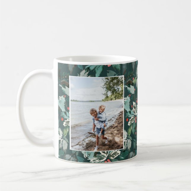 Mug Aquarelle Photo Holly Berry 2 (Gauche)