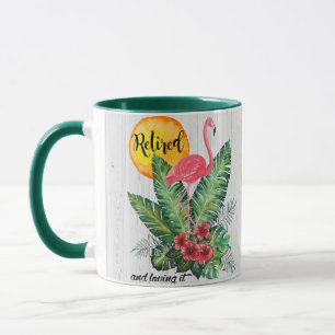 Mug Aquarelle retirée de Flamant rose