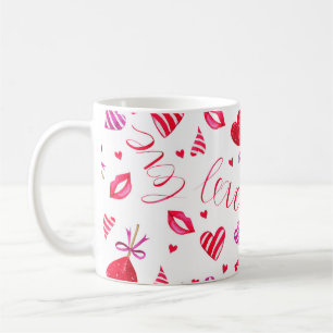 Mug Aquarelle romantique impression sans couture motif