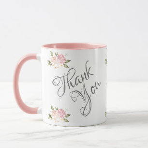 Mug Aquarelle rose Merci jolie