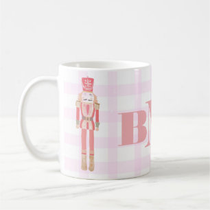 Mug Aquarelle rose Monogramme Nutcracker En vichy hive
