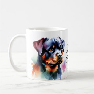 Mug Aquarelle Rottweiler Personnaliser
