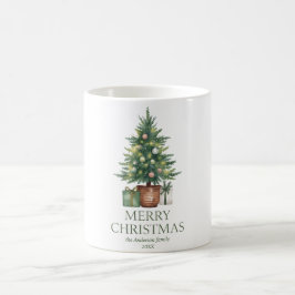 Mug Aquarelle rustique Arbre de Noël non photo