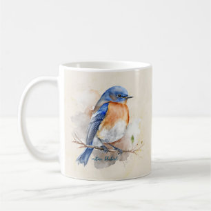 Mug Aquarelle rustique Bleu Est