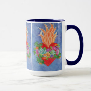 Mug Aquarelle Sacré-Coeur bleu