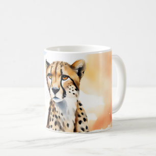 Mug Aquarelle Safari captivant Cheetah