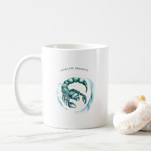 Mug Aquarelle Scorpion Astrologie Zodiaque   Monogramm