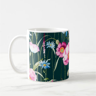 Mug Aquarelle transparente motif avec fleur de pavot à