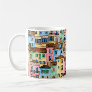 Mug Aquarelle transparente motif avec Portugal abrite