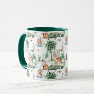 Mug Aquarelle Woodland Baby Motif animal