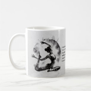 Mug Aquarelle Yoga Reiki Pose King Pigeon à une jambe