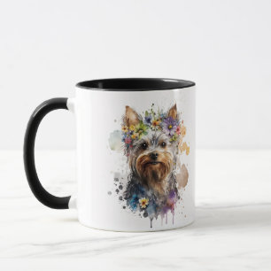 Mug Aquarelle Yorkie Yorkshire Terrier Chien de compag