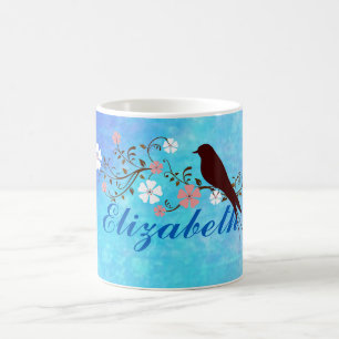 Mug Aquarelles douces en bleu clair Personnalisé