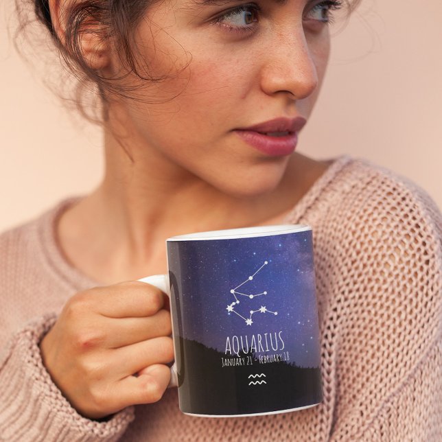 Mug Aquarius | Constellation Zodiaque personnalisée (Créateur téléchargé)