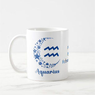 Mug Aquarius Zodiac Astrologie Anniversaire Cadeau Ble