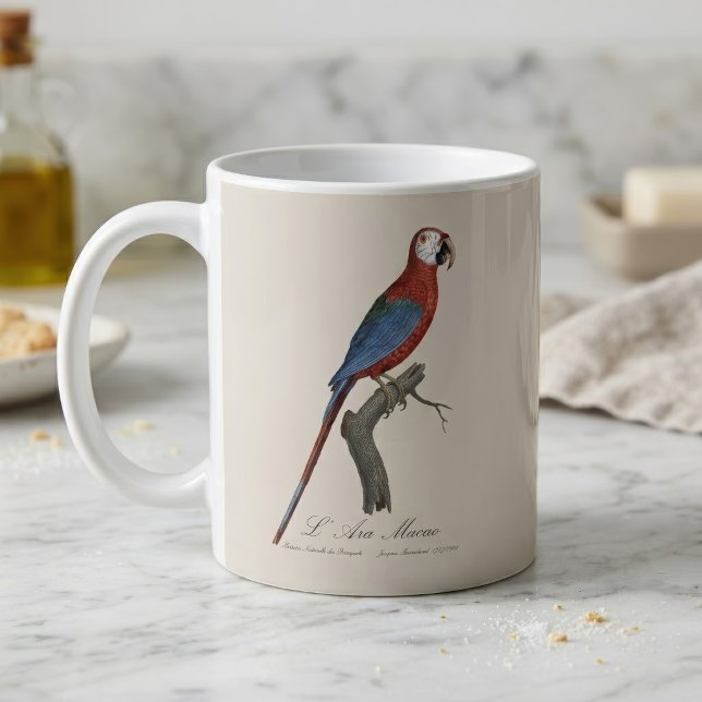 Mug Ara chloroptère (Red-and-green Macaw, Ara chloropterus. Coffee Mug)