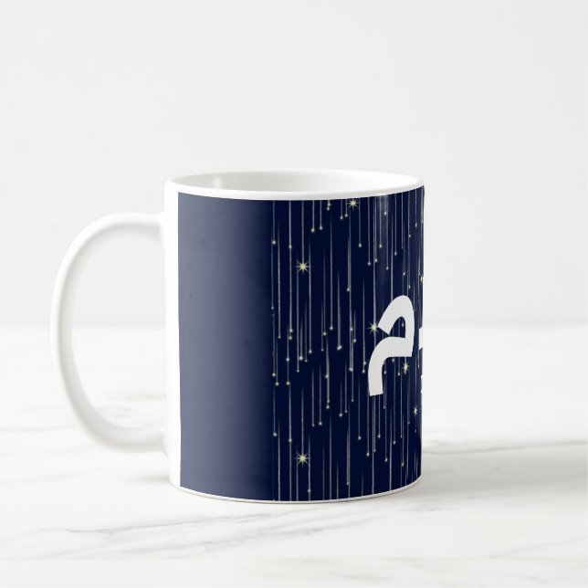 Mug Arabic "Salaam" Peace with Golden Falling Stars (Gauche)