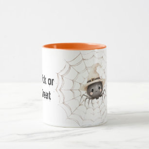 Mug Araignée joyeuse et amicale sur toile Halloween