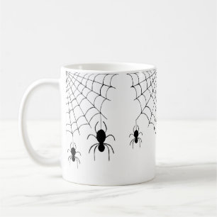Mug Araignées d'Halloween Black Cobwebs Éffrayant