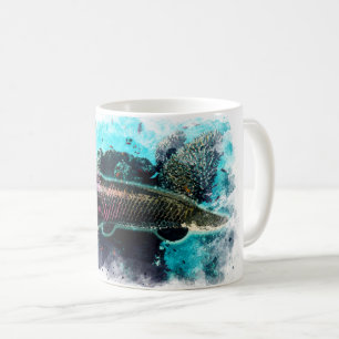 Mug Arapaima Monster Poisson Aquarelle Pirarucu Paiche