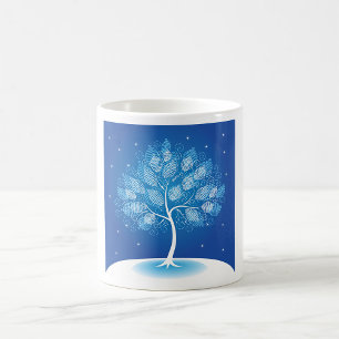 Mug Arbre Blanc Dans La Neige