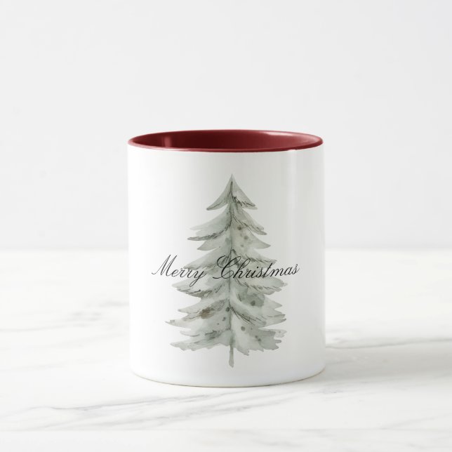 Mug Arbre blanc de Noël (Centre)
