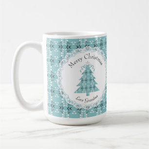 Mug Arbre bleu d'oeuf de merle botanique royal festif