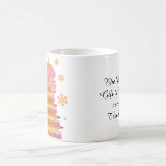 Mug Arbre crayon de Noël de l'enseignant