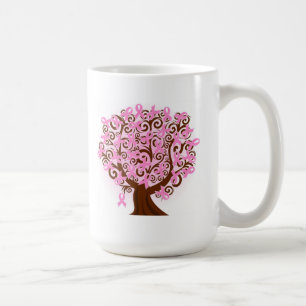 Mug Arbre de cancer du sein des rubans