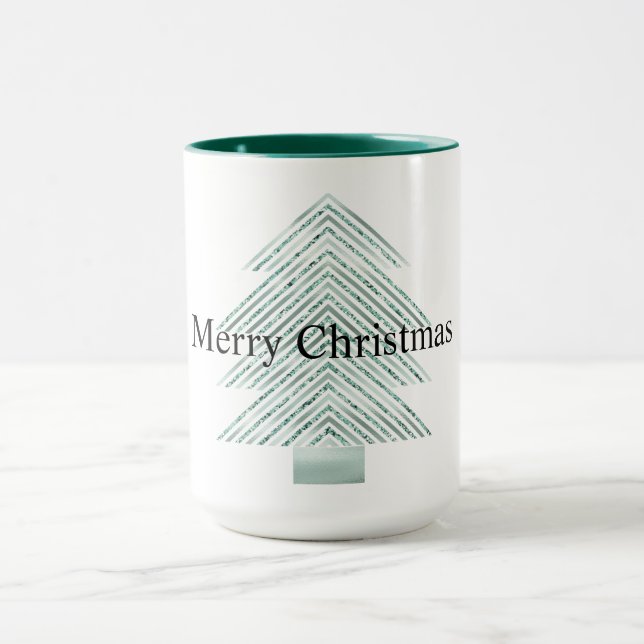 Mug Arbre de Noël Arbre de Monnaie d'Argent d'Argent P (Centre)