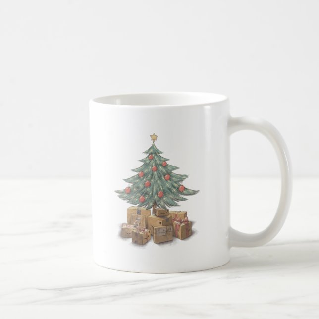 Mug Arbre de Noël avec paquets (Droite)