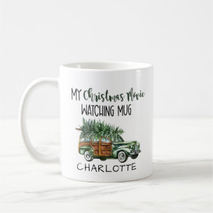 Mug Arbre de Noël Camion Vintage Nom du film de Noël