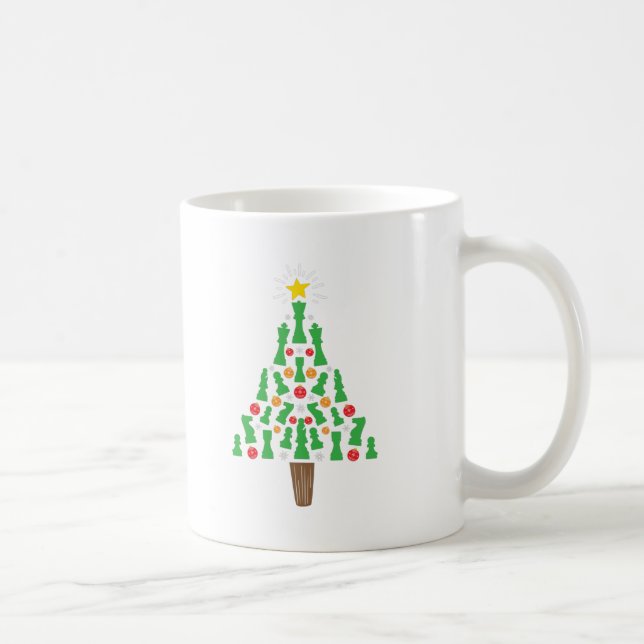 Mug Arbre de Noël de la pièce d'échecs (Droite)
