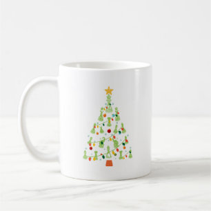 Mug Arbre de Noël des échecs - King Queen Knight Rook 