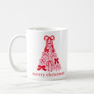 Mug Arbre de Noël des vaches rouges roses