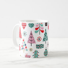 Mug Arbre de Noël moderne | Motif de vacances joyeux