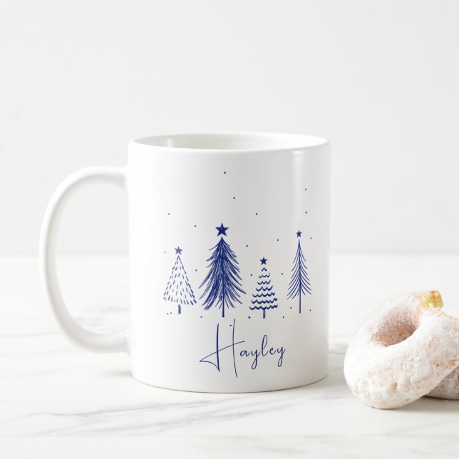 Mug Arbre de Noël personnalisé (Avec donut)