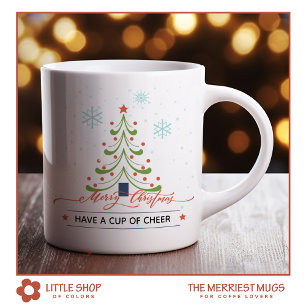 Mug Arbre de Noël personnalisé « Have a Cup of Cheer »