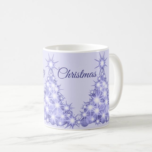 Mug Arbre de Noël pourpre (Devant droit)
