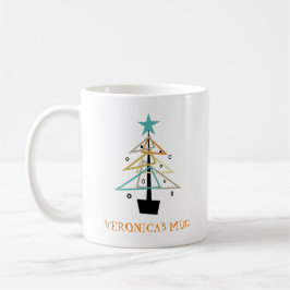 Mug Arbre de Noël rétro milieu du siècle moderne Holid