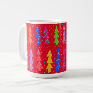 Mug Arbre de Noël rouge Pop Art