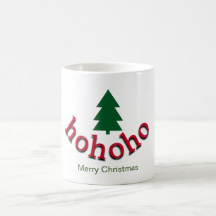 Mug Arbre de Noël vert HoHoHo Rouge Joyeux Noël