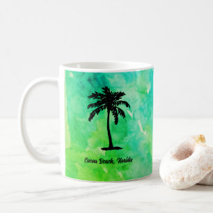 Mug Arbre de palme nautique de plage personnalisé