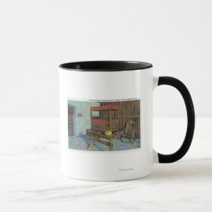Mug Arbre de peuplier antique de Lombardie et château